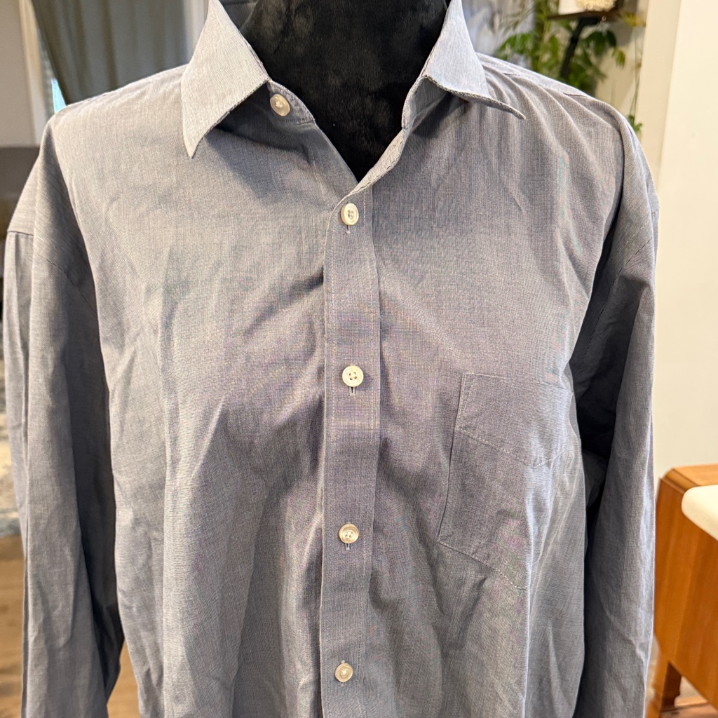 Stylish Blue Button-Down Shirt For Men